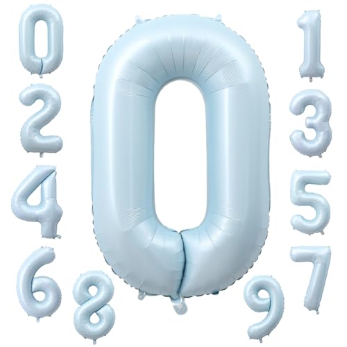 KOBOKO Zahlen Luftballon 0 Blau, 40 Zoll XXL Folienballon 0, Zahl 0 Luftballons Geburtstag Junge, Pastell Blau Zahlenballon 0 Geburtstagsdeko Junge, Helium Ballon 0 für Geburtstag Jubiläum Party Deko KOBOKO Zahlen Luftballon 0 Blau, 40 Zoll XXL Folienballon 0, Zahl 0 Luftballons Geburtstag Junge, Pastell Blau Zahlenballon 0 Geburtstagsdeko Junge, Helium Ballon 0 für Geburtstag Jubiläum Party Deko von Koboko