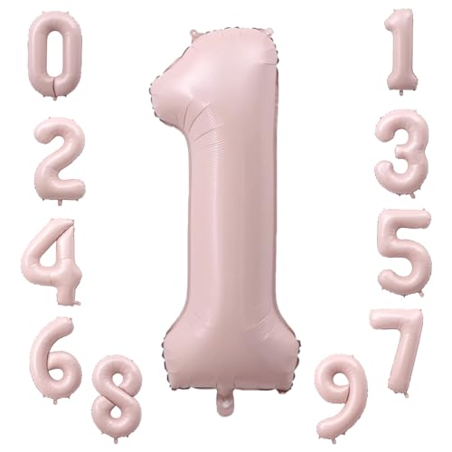 KOBOKO Zahlen Luftballon 1 Rosa, 40 Zoll Folienballon 1, Pastell Rosa Luftballons 1. Geburtstag Mädchen, Hell Pink Ballon 1 Geburtstag, Helium Ballons Zahl 1 Zahlenballon für Mädchen Geburtstagsdeko KOBOKO Zahlen Luftballon 1 Rosa, 40 Zoll Folienballon 1, Pastell Rosa Luftballons 1. Geburtstag Mädchen, Hell Pink Ballon 1 Geburtstag, Helium Ballons Zahl 1 Zahlenballon für Mädchen Geburtstagsdeko von Koboko