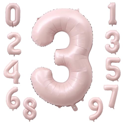 KOBOKO Zahlen Luftballon 3 Rosa, 40 Zoll Folienballon 3, Pastell Rosa Luftballons 3 Geburtstag Mädchen, Hell Pink Zahlenballon 3 Jahre Mädchen, Zahl 3 Helium Ballons Geburtstag für Kinder Party Deko KOBOKO Zahlen Luftballon 3 Rosa, 40 Zoll Folienballon 3, Pastell Rosa Luftballons 3 Geburtstag Mädchen, Hell Pink Zahlenballon 3 Jahre Mädchen, Zahl 3 Helium Ballons Geburtstag für Kinder Party Deko von Koboko