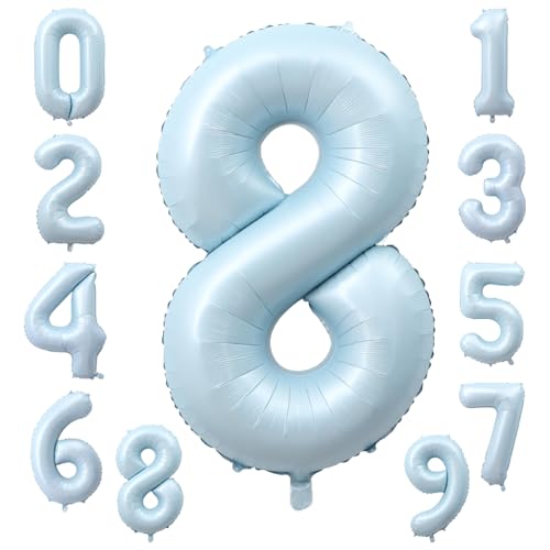 KOBOKO Zahlen Luftballon 8 Blau, 40 Zoll XXL Folienballon 8 Geburtstagsdeko Jungen, Zahl 8 Ballons Geburtstag 8 Jahre Junge, Luftballons Deko 8. Geburtstag, Helium Zahlenballon 8 Zahl Deko Geburtstag KOBOKO Zahlen Luftballon 8 Blau, 40 Zoll XXL Folienballon 8 Geburtstagsdeko Jungen, Zahl 8 Ballons Geburtstag 8 Jahre Junge, Luftballons Deko 8. Geburtstag, Helium Zahlenballon 8 Zahl Deko Geburtstag von Koboko