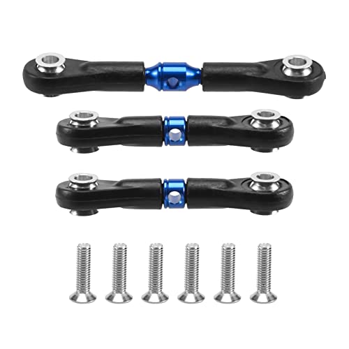 Kochenty 3 Stück Servo-Linkstange für TT-02 TT-02T TT02 TT02T TT02T TT02T 1/10 RC Zubehör für Auto-Upgrade, Blau von Kochenty