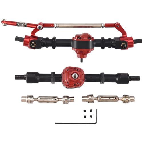 Kochenty Brückenwelle vorne und hinten aus Metall mit Getriebewelle für MN D90 D91 D96 D99S MN-90 MN99S 1/12 RC Auto-Upgrade-Teile, 1 von Kochenty