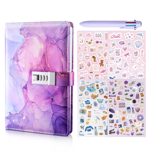 Kococaty Tagebuch mit Schloss, Geschenke für Mädchen 8 9 10 11 12 13 Jahre,mit Zahlenschloss, 6-in-1-Multicolor-Stift und 4 Aufklebern, Geheimes Journal Schulanfang Geburtstagsgeschenk für Mädchen Kococaty Tagebuch mit Schloss, Geschenke für Mädchen 8 9 10 11 12 13 Jahre,mit Zahlenschloss, 6-in-1-Multicolor-Stift und 4 Aufklebern, Geheimes Journal Schulanfang Geburtstagsgeschenk für Mädchen von Kococaty