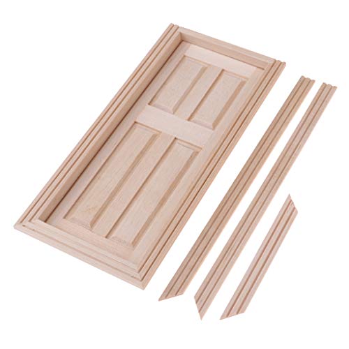 1/12 Puppenhaus Miniatur Holz Außen 4 Ebenen Doppeltür Unlackiert DIY von Kodxylytix