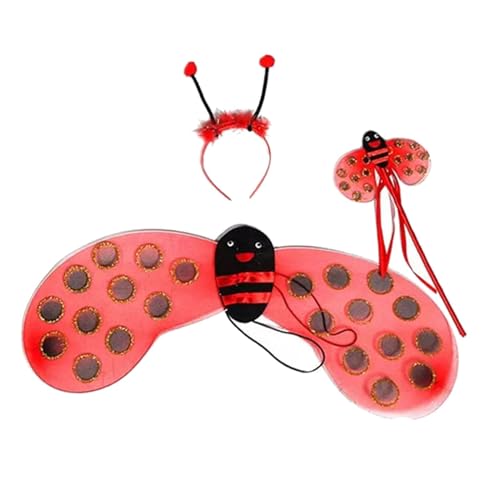 Kodxylytix Marienkäfer-Kostüm für Kinder, Mädchen, Party, Marienkäfer-Flügel-Stirnband Kodxylytix Marienkäfer-Kostüm für Kinder, Mädchen, Party, Marienkäfer-Flügel-Stirnband von Kodxylytix