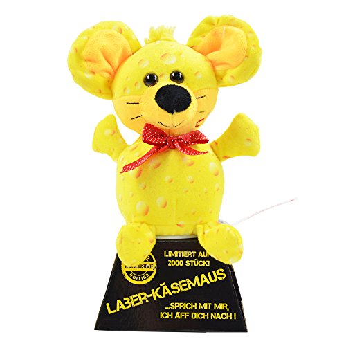 Kögler 75696 - Labertier Käsemaus Limited Edition, ca. 19 cm groß, nachsprechendes Plüschtier mit Wiedergabefunktion, plappert alles witzig nach und bewegt sich, batteriebetrieben Kögler 75696 - Labertier Käsemaus Limited Edition, ca. 19 cm groß, nachsprechendes Plüschtier mit Wiedergabefunktion, plappert alles witzig nach und bewegt sich, batteriebetrieben von Kögler