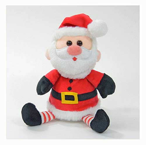 Kögler 75957 - Labertier Weihnachtsmann Jingle, ca. 18 cm groß, nachsprechendes Plüschtier mit Wiedergabefunktion, plappert alles witzig nach und bewegt sich, batteriebetrieben von Kögler