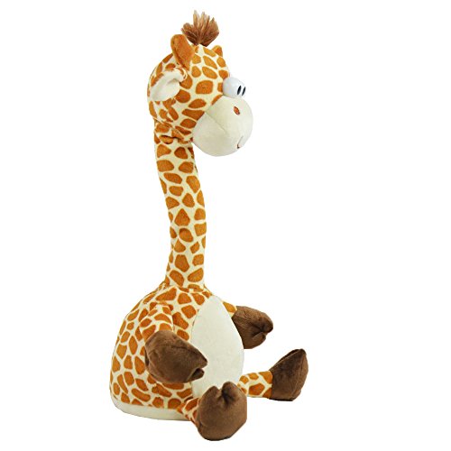 Kögler 76500 - Labertier Giraffe Gertrud, ca. 30 cm groß, nachsprechendes Plüschtier mit Wiedergabefunktion, plappert alles witzig nach und bewegt sich, batteriebetrieben von Kögler