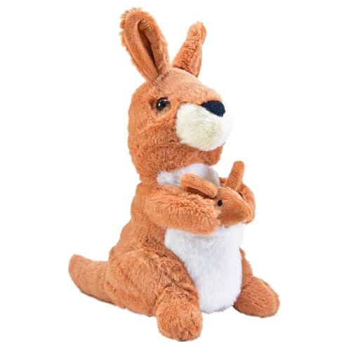 Kögler 76925 - Labertier Känguru Jason, ca. 18 cm groß, nachsprechende Plüschfigur mit Wiedergabefunktion, plappert Alles nach und bewegt Sich von Kögler