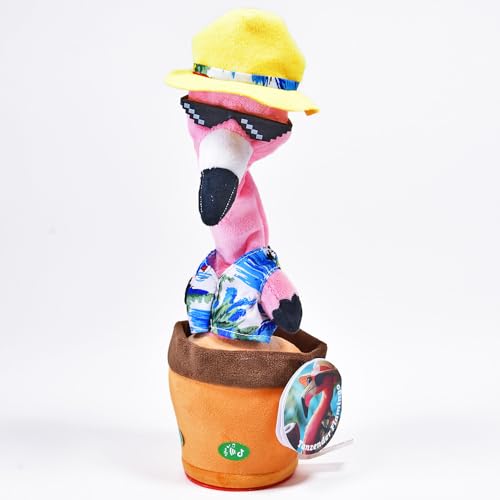 Kögler 76946 - Tanzender Flamingo mit Sonnenbrille und Hawaiihemd, ca. 32 cm groß, nachsprechende Plüschfigur mit Wiedergabefunktion, plappert Alles nach und bewegt Sich Kögler 76946 - Tanzender Flamingo mit Sonnenbrille und Hawaiihemd, ca. 32 cm groß, nachsprechende Plüschfigur mit Wiedergabefunktion, plappert Alles nach und bewegt Sich von Kögler