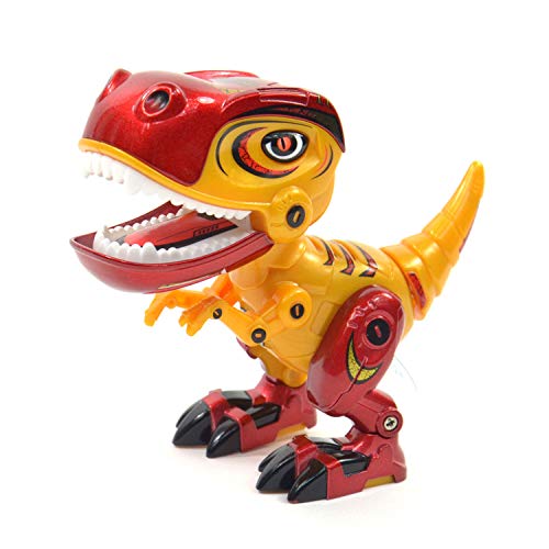 Kögler 90703 - Roboter Dino, Actionfigur mit Dinosaurier Geräuschen und leuchtenden Augen, ca. 12,5 x 6,5 x 11 cm groß, sortiert in 3 Farben, ideal als Geschenk für Jungen ab 3 Jahre von Kögler