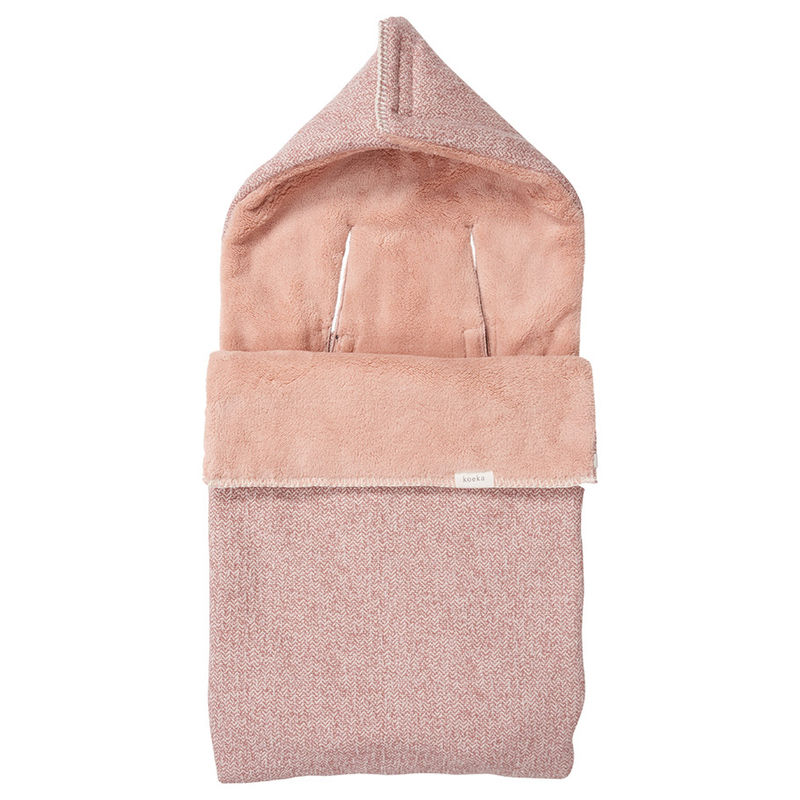 Fußsack VIGO TEDDY (45x90) für Babyschale meliert in old pink von Koeka