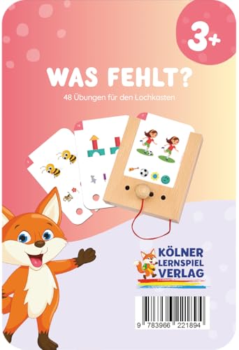 Kölner Lernspielverlag: Was fehlt? 3+: 48 Kartenset für die Punchbox Kölner Lernspielverlag: Was fehlt? 3+: 48 Kartenset für die Punchbox von Kölner Lernspielverlag