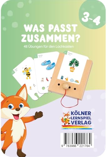 Kölner Lernspielverlag was passt zusammen? 3-4+: Kartensatz für den Lochkasten Kölner Lernspielverlag was passt zusammen? 3-4+: Kartensatz für den Lochkasten von Kölner Lernspielverlag