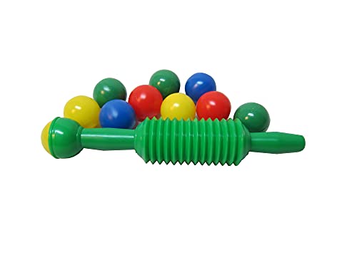koenig-tom Bällebad24 - Bällebad PUMPGUN, inkl. 10 Bälle Ballkanone Druckluft Ball Pistole PumpGun (Grün) von koenig-tom