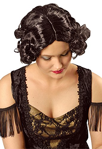 Charleston Perücke Aimée - Schwarz - Zubehör für Damen zum 20er 30er Jahre Gatsby Kostüm von Körner Festartikel