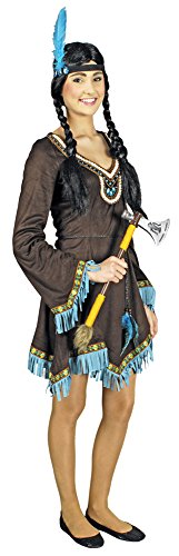 Körner Festartikel Indianerin Kleiner Pfeil Kostüm für Damen, Braun / Blau / Mehrfarbig, 36-38 von Körner Festartikel
