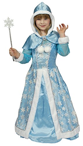 Schneekönigin Kostüm für Mädchen Gr. 140 152 - Hochwertiges Kinderkostüm für Theater, Karneval oder Mottoparty - Eisprinzessin, Eiskönigin von Körner Festartikel