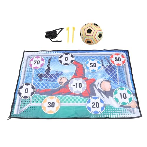Fußballspiel Matte Matte Set Indoor Outdoor Football Wurf Target Game Fußballtorspiel mit Fußball für (Typ a) von Koieam