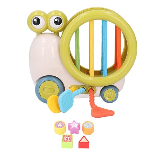Koieam Shape Sortier Zug Schnuller Spielzeug Feinmotorik Sensorisches Silikon Zug Schnuller Sensorisches Spielzeug für Kleinkinder (Grün) von Koieam