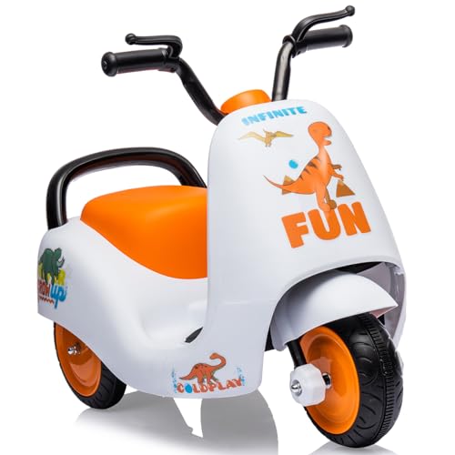 6V Elektro-Motorrad für Kleinkinder – Elektrisches Batteriebetriebenes Kinder-Motorrad mit Musik, Pedalantrieb & 3 Rädern – Spielzeugauto für Kinder von Koioplie