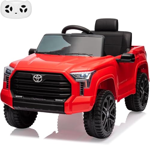 Elektroauto für Kinder, Lizenzierte Toyota Tundra 12V Elektro-LKW, Offroad-Kinder-Pickup mit Fernbedienung, Federung & 3 Geschwindigkeiten, LED-Scheinwerfer, Rutschauto für Jungen/Mädchen Elektroauto für Kinder, Lizenzierte Toyota Tundra 12V Elektro-LKW, Offroad-Kinder-Pickup mit Fernbedienung, Federung & 3 Geschwindigkeiten, LED-Scheinwerfer, Rutschauto für Jungen/Mädchen von Koioplie