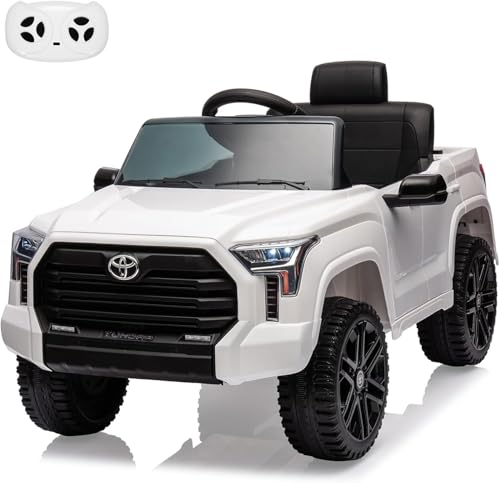 Elektroauto für Kinder, Lizenzierte Toyota Tundra 12V Elektro-LKW, Offroad-Kinder-Pickup mit Fernbedienung, Federung & 3 Geschwindigkeiten, LED-Scheinwerfer, Rutschauto für Jungen/Mädchen Elektroauto für Kinder, Lizenzierte Toyota Tundra 12V Elektro-LKW, Offroad-Kinder-Pickup mit Fernbedienung, Federung & 3 Geschwindigkeiten, LED-Scheinwerfer, Rutschauto für Jungen/Mädchen von Koioplie