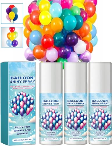 Balloon Shine Spray, 95.8 g Balloon High Shine Spray for Latex Balloons, Balloon Shine Spray for Outdoor, Instant High Shine Gloss Balloons for Party Decoration for Long Lasting (Blue 3pc) von Kolarmo