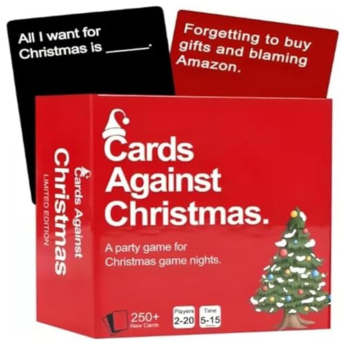Karten gegen Weihnachten – ein Partykartenspiel für den Weihnachtsspielabend, lustige Feiertagsparty-Kartenspiele für Erwachsene, lustige Weihnachtsgeschenkidee für weißen Elefanten, Wichteln oder von Kolarmo