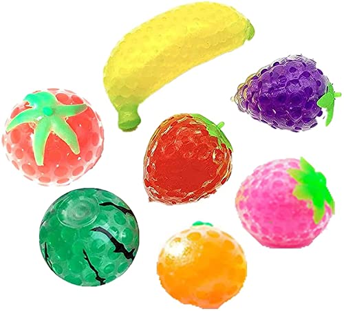 Kolarmo 5 cm Quetschbälle, Fidget-Spielzeug, mit Perlen gefüllt, Stressball, Fidget-Spielzeug, Obstsensorik, Stressabbau für Kinder und Erwachsene, Angst und Druck (10 Stück) von Kolarmo
