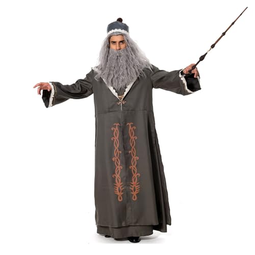 KoleGoe Erwachsene Zauberer Kostüm Albus Dumbledore Cosplay Kostüm Zauberer Umhang Karneval Halloween Kostüm von KoleGoe