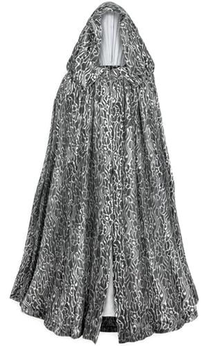 Kolegrial Amidala Kostüm Damen Fasching Cosplay Padme Amidala Königin Druck Kapuzenumhang für Fancy Dress Up Karneval Halloween Party Geburtstag Maskenball Fest Verkleidung von Kolegrial