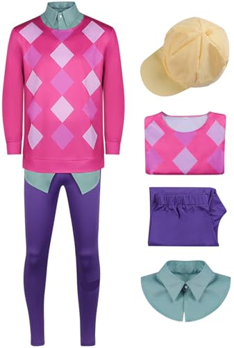 Kolegrial BABY Kostüm Herren Fasching Cosplay Anime Dämon Sajaboys Baby Uniform Set Top Hose Hut Falscher Kragen mit Lätzchen und Perücke für Karneval Halloween Party Maskenball Fest Verkleidung von Kolegrial