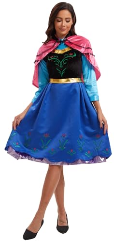 Kolegrial Damen ANNA Kostüm Fasching Cosplay Eiskönigin Prinzessin Anna Kleider mit Schal und Perücken Weihnachten Karneval Halloween Geburtstag Party Fest Elsa Kostüm Verkleidung, Großformat S-4XL Kolegrial Damen ANNA Kostüm Fasching Cosplay Eiskönigin Prinzessin Anna Kleider mit Schal und Perücken Weihnachten Karneval Halloween Geburtstag Party Fest Elsa Kostüm Verkleidung, Großformat S-4XL von Kolegrial