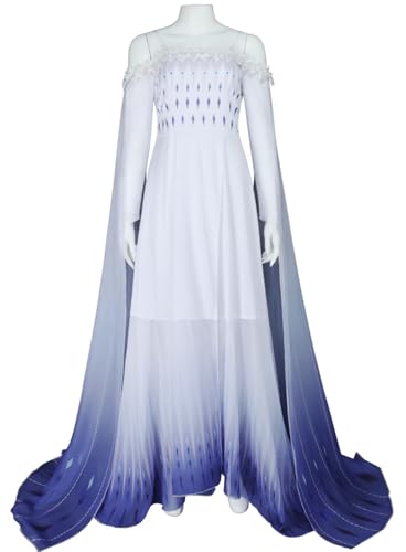 Kolegrial Damen ELSA Eiskönigin 2 Kostüm, Bodenlang Elsa Kleider und Perücken Weihnachten Karneval Halloween Party Fest Elsa Kostüm Verkleidung, Weiß Kolegrial Damen ELSA Eiskönigin 2 Kostüm, Bodenlang Elsa Kleider und Perücken Weihnachten Karneval Halloween Party Fest Elsa Kostüm Verkleidung, Weiß von Kolegrial
