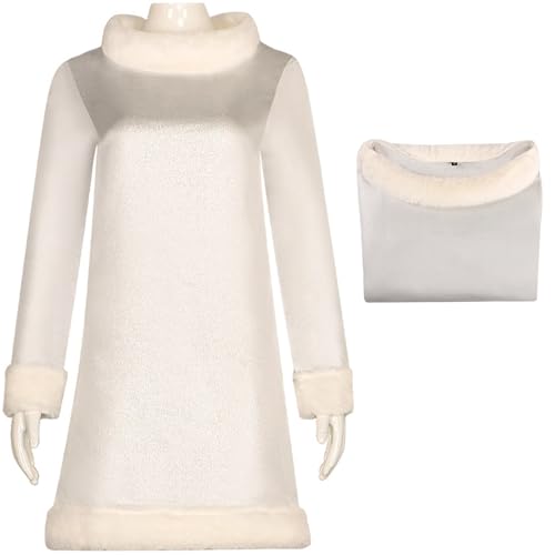 Kolegrial Enid Sinclair Kostüm Damen Fasching Cosplay Wolfsmädchen Enid Dance Abendkleid und Perücken für Weihnachten Karneval Halloween Party Maskenball Fest Ballkleid Verkleidung von Kolegrial