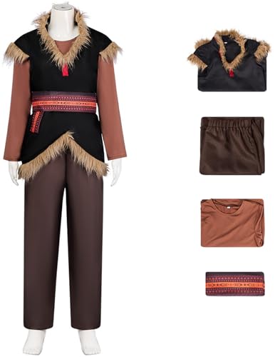 Kolegrial Herren Kristoff Kostüm Fasching Cosplay Eiskönigin 2 Kristoff Kostüm Weste Oberteil Hose Gürtel Set für Fancy Dress Up Halloween Weihnachten Karneval Party Geburtstag Maskenball Verkleidung Kolegrial Herren Kristoff Kostüm Fasching Cosplay Eiskönigin 2 Kristoff Kostüm Weste Oberteil Hose Gürtel Set für Fancy Dress Up Halloween Weihnachten Karneval Party Geburtstag Maskenball Verkleidung von Kolegrial