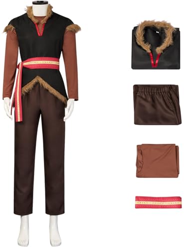 Kolegrial Herren Kristoff Kostüm Fasching Cosplay Eiskönigin 2 Kristoff Kostüm Weste Top Hose Gürtel Set für Fancy Dress Up Halloween Weihnachten Karneval Party Geburtstag Maskenball Verkleidung Kolegrial Herren Kristoff Kostüm Fasching Cosplay Eiskönigin 2 Kristoff Kostüm Weste Top Hose Gürtel Set für Fancy Dress Up Halloween Weihnachten Karneval Party Geburtstag Maskenball Verkleidung von Kolegrial