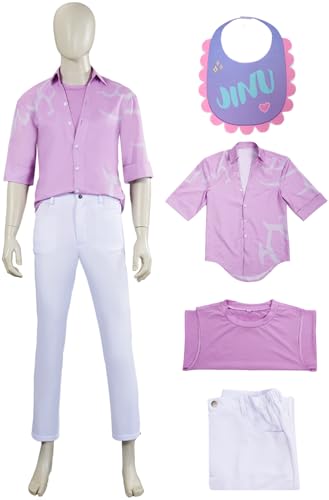 Kolegrial Jinu Kostüm Herren Fasching Cosplay Anime Dämon Boygroup Sajaboys Jinu Uniform Set Hemd Oberteil Hosen Lätzchen und Perücke für Karneval Halloween Party Maskenball Fest Verkleidung Kolegrial Jinu Kostüm Herren Fasching Cosplay Anime Dämon Boygroup Sajaboys Jinu Uniform Set Hemd Oberteil Hosen Lätzchen und Perücke für Karneval Halloween Party Maskenball Fest Verkleidung von Kolegrial