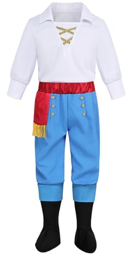 Kolegrial Jungen Prince Eric Kostüm Fasching Cosplay Meerjungfrau Prinz Eric Top Hose mit Schuhüberzieher für Weihnachten Karneval Halloween Party Geburtstag Maskenball Fest Verkleidung, 3-12 Jahre Kolegrial Jungen Prince Eric Kostüm Fasching Cosplay Meerjungfrau Prinz Eric Top Hose mit Schuhüberzieher für Weihnachten Karneval Halloween Party Geburtstag Maskenball Fest Verkleidung, 3-12 Jahre von Kolegrial