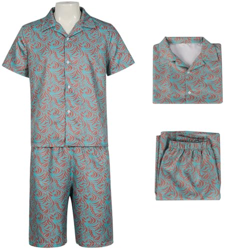 Kolegrial Ken Kostüm Herren Cosplay Rosa Männliche Puppe Ken Casual Strandbekleidung Drucke Hemd und Hose für Karneval Halloween Fest Hawaii Strand Urlaub Pool Party Verkleidung Kolegrial Ken Kostüm Herren Cosplay Rosa Männliche Puppe Ken Casual Strandbekleidung Drucke Hemd und Hose für Karneval Halloween Fest Hawaii Strand Urlaub Pool Party Verkleidung von Kolegrial