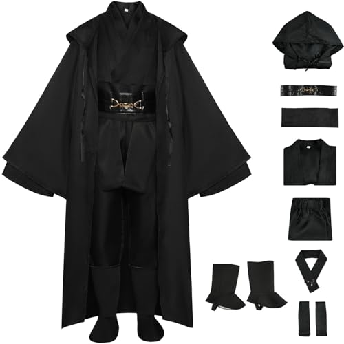 Kolegrial Kinder Anakin Kostüm Fasching Cosplay Knight Anakin Skywalker Komplett Uniform Set mit Zubehör für Fancy Dress Up Karneval Halloween Party Geburtstag Maskenball Fest Verkleidung von Kolegrial