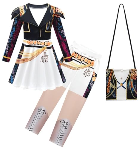 Kolegrial Mädchen KPop Demon Hunters Kostüm Fasching Cosplay KPop Demon Hunters Rumi Mira Zoey Dance Show Langarm Drucke Kleid und Hose Tasche für Kinder Karneval Halloween Party Fest Verkleidung Kolegrial Mädchen KPop Demon Hunters Kostüm Fasching Cosplay KPop Demon Hunters Rumi Mira Zoey Dance Show Langarm Drucke Kleid und Hose Tasche für Kinder Karneval Halloween Party Fest Verkleidung von Kolegrial