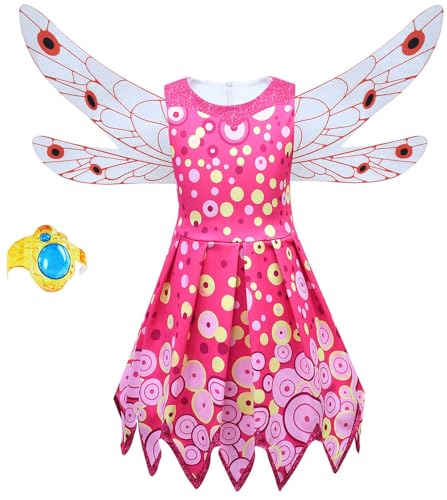 Kolegrial Mädchen Mia Kostüm Fasching Cosplay Elf Prinzessin Mia Rosa Flügelkleid mit Armband und Hose für Fancy Dress Up Weihnachten Karneval Halloween Party Geburtstag Maskenball Fest Verkleidung Kolegrial Mädchen Mia Kostüm Fasching Cosplay Elf Prinzessin Mia Rosa Flügelkleid mit Armband und Hose für Fancy Dress Up Weihnachten Karneval Halloween Party Geburtstag Maskenball Fest Verkleidung von Kolegrial