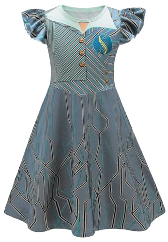 Kolegrial Mädchen ShenShen Kostüm Fasching Cosplay Wicked ShenShen Rüschenärmel Drucke Ballerina Kleid für Kinder Karneval Halloween Party Fest Ballkleid Verkleidung, 4-9 Jahre von Kolegrial