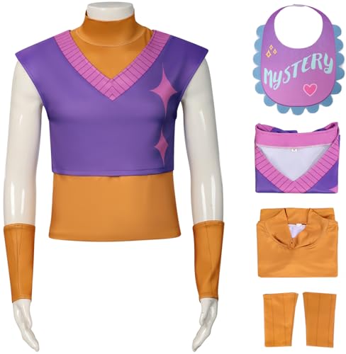 Kolegrial Mystery Kostüm Herren Cosplay Anime Dämon Sajaboys Mystery Uniform Set Weste Top Ärmel mit Lätzchen und Perücke für Fancy Dress Up Karneval Halloween Party Maskenball Fest Verkleidung von Kolegrial