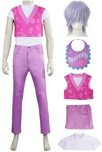 Kolegrial Mystery Kostüm Herren Fasching Cosplay Anime Dämon Boygroup Sajaboys Mystery Uniform Set Weste Top Hosen Lätzchen und Perücke für Karneval Halloween Party Maskenball Fest Verkleidung Kolegrial Mystery Kostüm Herren Fasching Cosplay Anime Dämon Boygroup Sajaboys Mystery Uniform Set Weste Top Hosen Lätzchen und Perücke für Karneval Halloween Party Maskenball Fest Verkleidung von Kolegrial