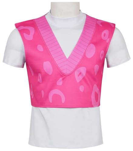 Kolegrial Mystery Kostüm Herren Fasching Cosplay KPop Demon Hunters Saja Boys Mystery Outift Rosa Weste und T-shirt für Halloween Karneval Party Maskerade Fest Verkleidung Kolegrial Mystery Kostüm Herren Fasching Cosplay KPop Demon Hunters Saja Boys Mystery Outift Rosa Weste und T-shirt für Halloween Karneval Party Maskerade Fest Verkleidung von Kolegrial