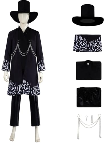 Kolegrial Saja Boys Kostüm Herren Fasching Cosplay KPop Demon Hunters Sajaboys Jinu Uniform mit Hut Armband Ohrringe Ring Set für Halloween Karneval Party Maskerade Fest Anime Show Verkleidung Kolegrial Saja Boys Kostüm Herren Fasching Cosplay KPop Demon Hunters Sajaboys Jinu Uniform mit Hut Armband Ohrringe Ring Set für Halloween Karneval Party Maskerade Fest Anime Show Verkleidung von Kolegrial