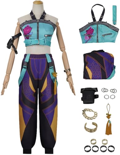 Kolegrial Zoey Kostüm Damen Fasching Cosplay Anime Dämonenjäger Zoey Uniform Set mit Tasche Armband Ohrringe Ring für Karneval Halloween Party Maskenball Fest Verkleidung Kolegrial Zoey Kostüm Damen Fasching Cosplay Anime Dämonenjäger Zoey Uniform Set mit Tasche Armband Ohrringe Ring für Karneval Halloween Party Maskenball Fest Verkleidung von Kolegrial
